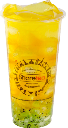 Fruit Tea: Peach Kiwi Tea with Aiyu Jelly